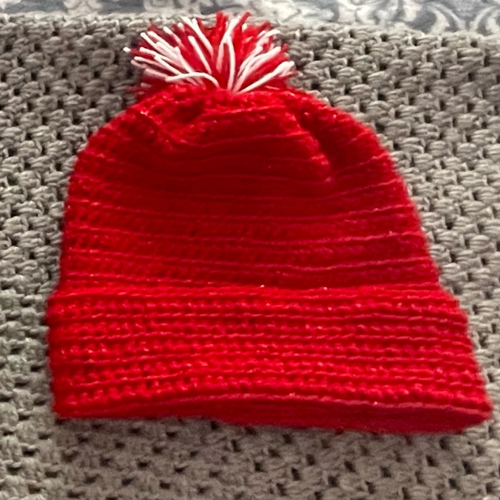 Handmade red winter hat
